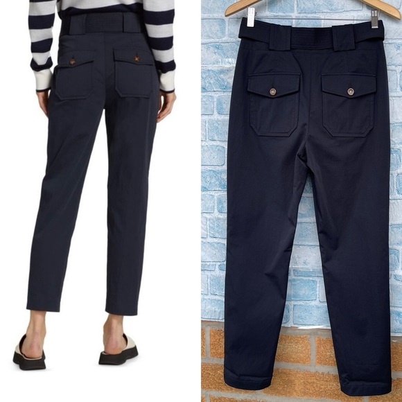 Veronica Beard Mahary Belted High-Waisted Pants size 2 - Picture 2 of 16